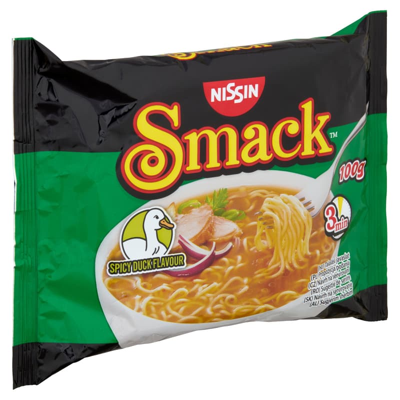 Nissin Smack instant tésztaleves fűszeres kacsa ízesítéssel
