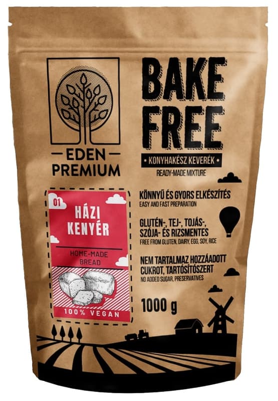 Éden Prémium Bake-Free Házi kenyér lisztkeverek (gluténmentes)