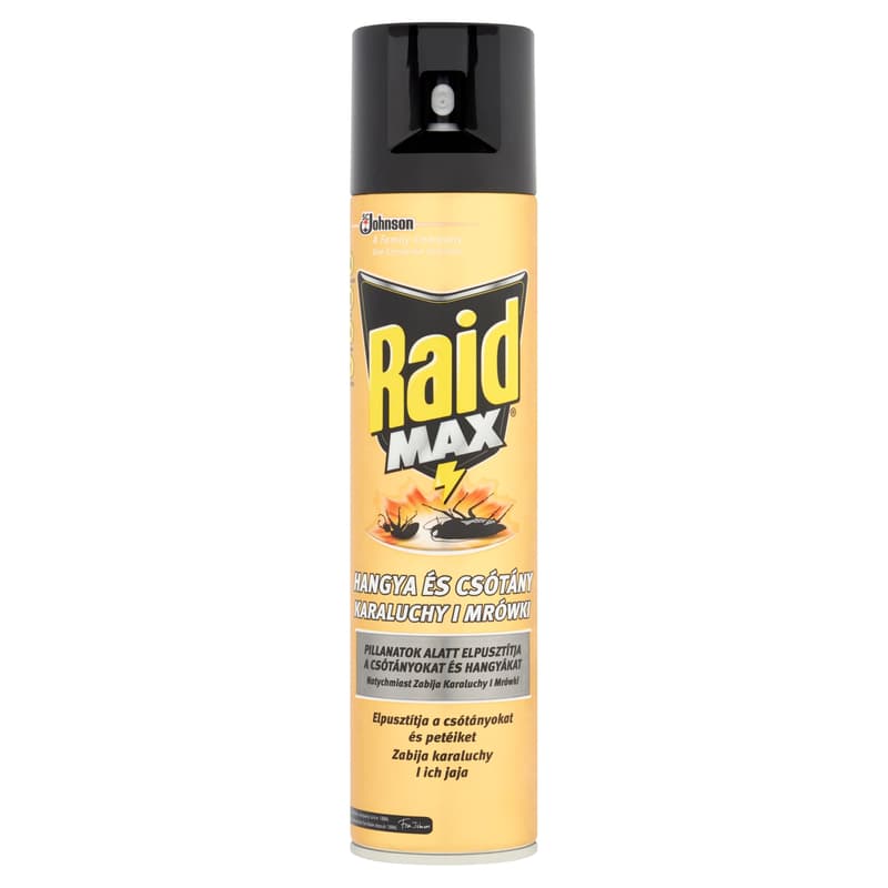Raid Max cockroach and ant repellent aerosol