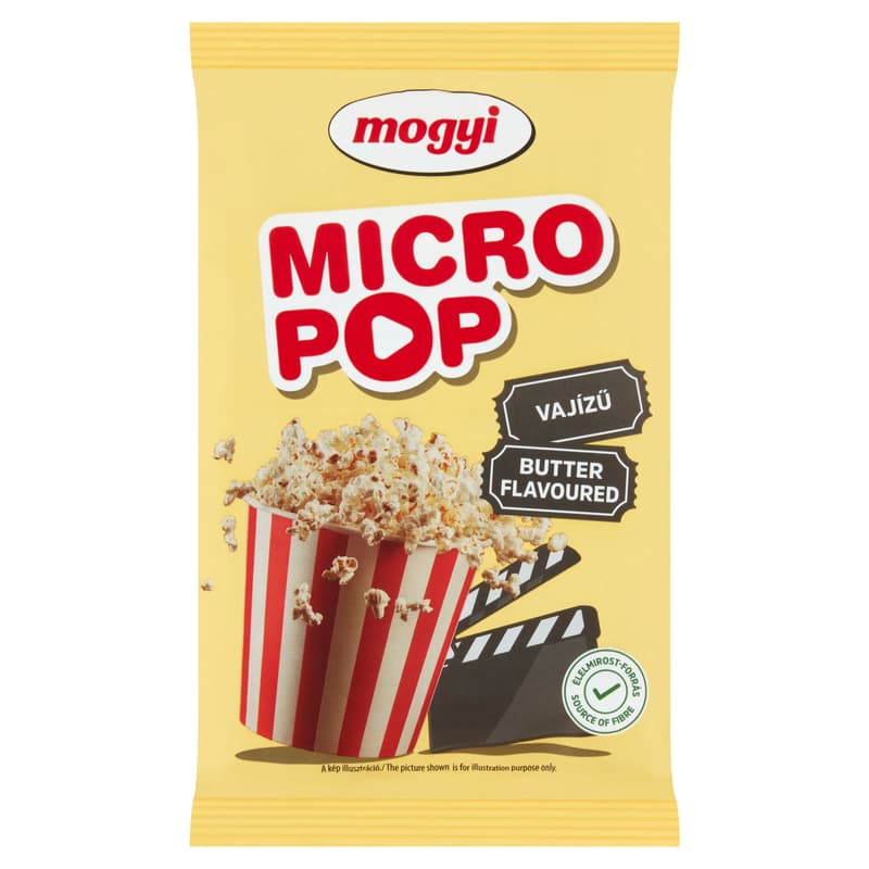 Mogyi Micro Pop mikrohullámú sütőben elkészíthető vajas ízű pattogatni való kukorica