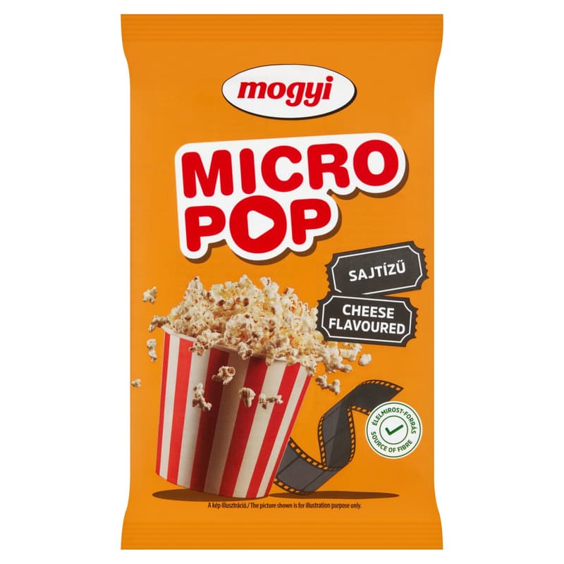 Mogyi Micro Pop sajtos ízű, mikrohullámú sütőben elkészíthető pattogatni való kukorica