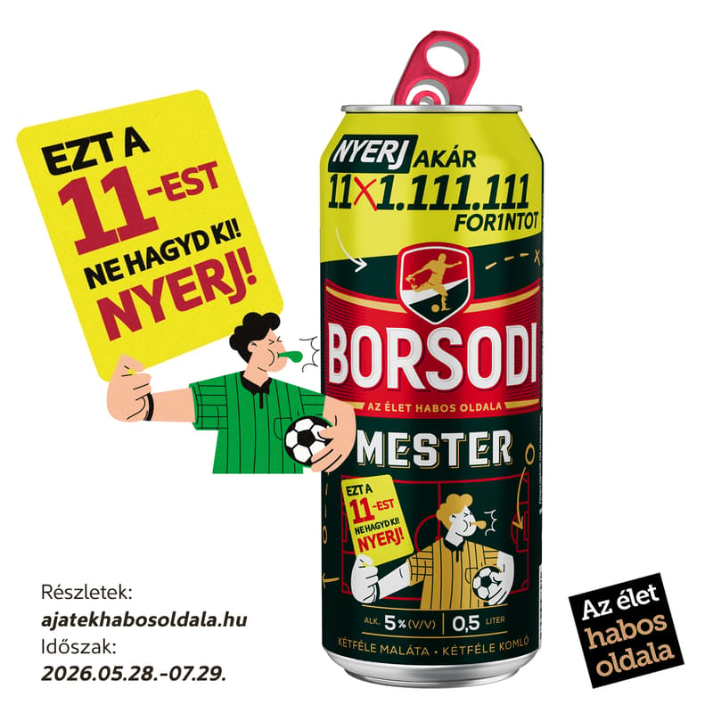 Borsodi Mester minőségi világos sör 5%