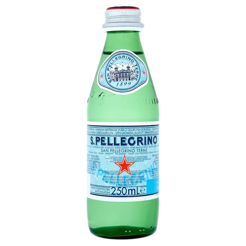 San Pellegrino is a natural mineral water enriched with carbon dioxide