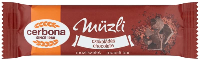Cerbona muesli slice - chocolate