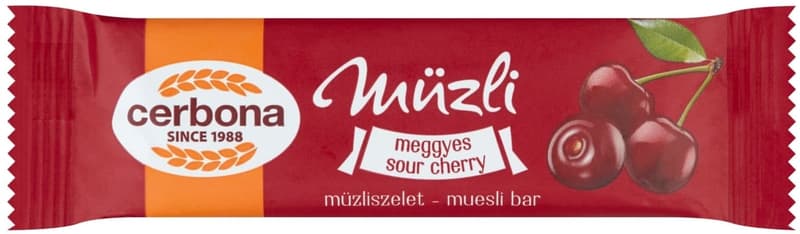 Cerbona müzliszelet - meggyes