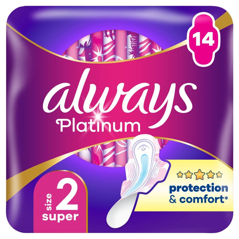 Always Platinum Super (2-es méret) Szárnyas egészségügyi betét