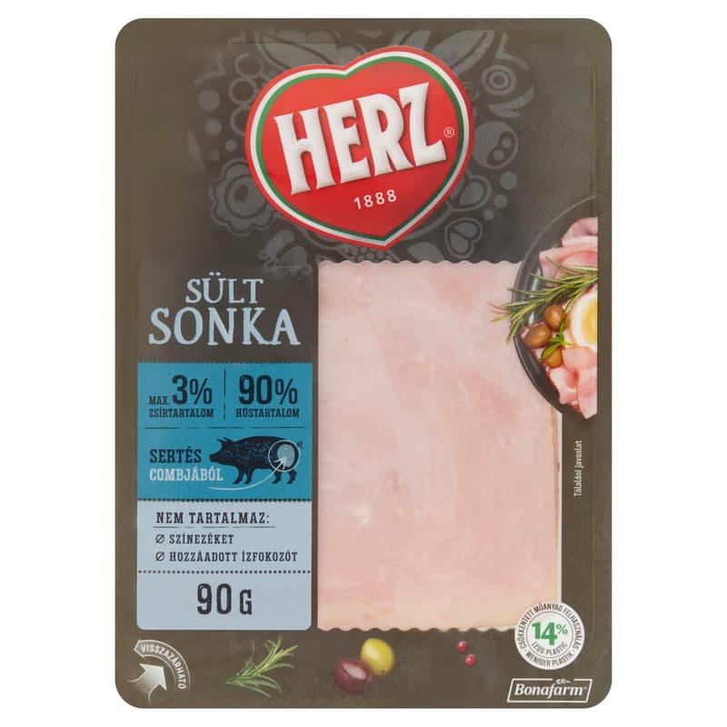 Herz Sült sonka, szeletelt 90% hústartalommal