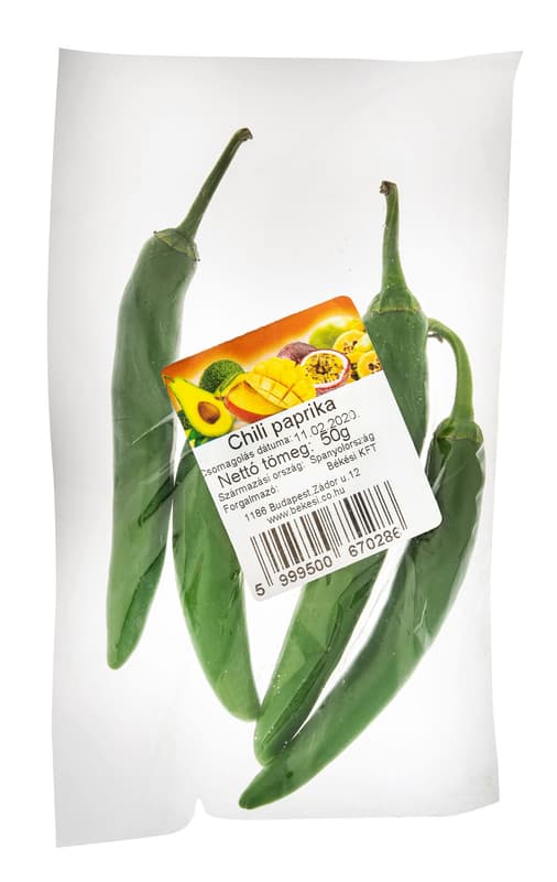 Chili paprika, csomagonként változó színekben