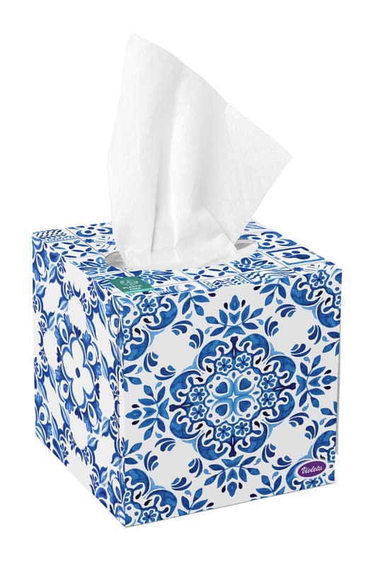 Violet boxed cosmetic scarf