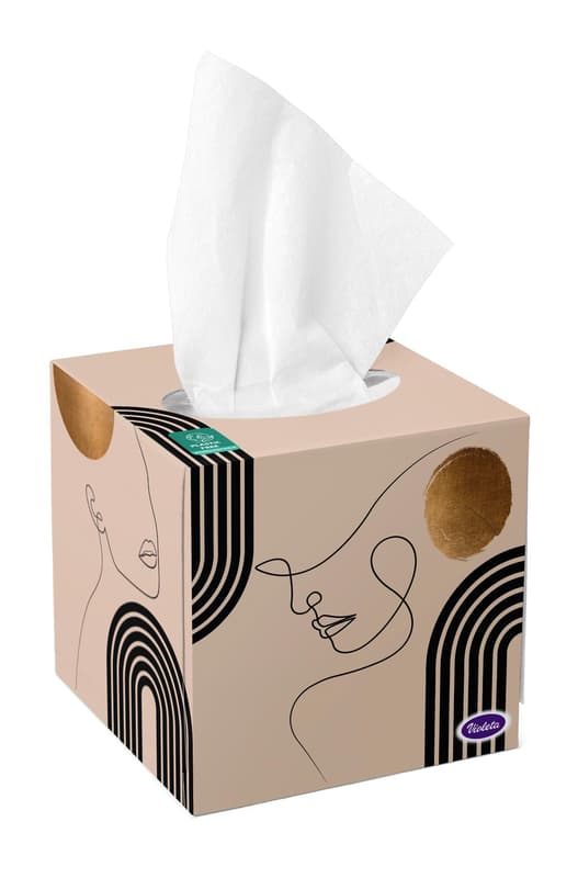 Violet boxed cosmetic scarf