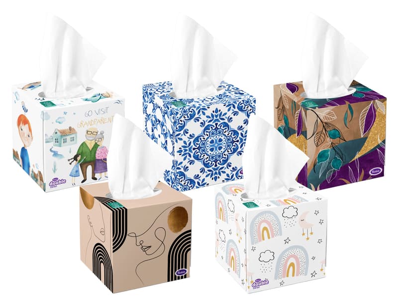 Violet boxed cosmetic scarf