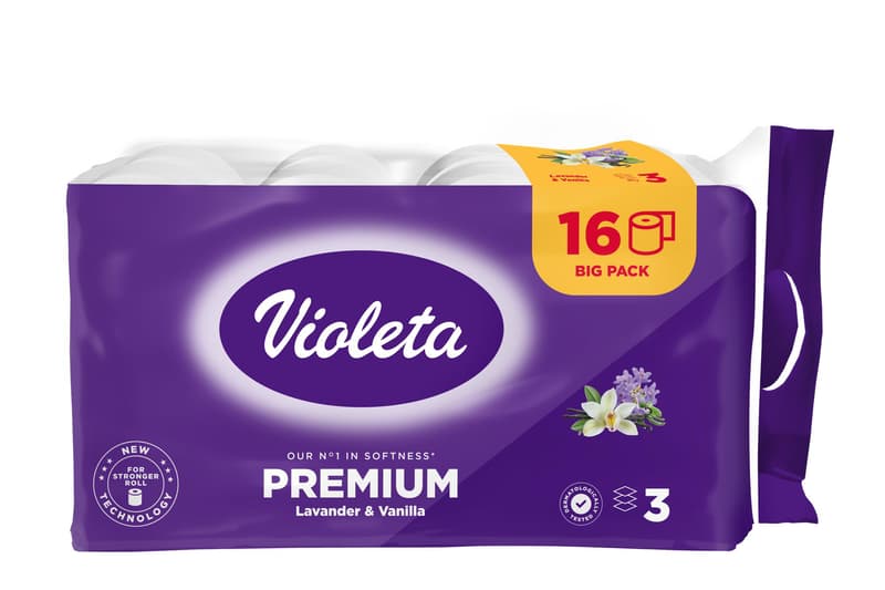 Violet premium lavender & vanilla 3 ply toilet paper