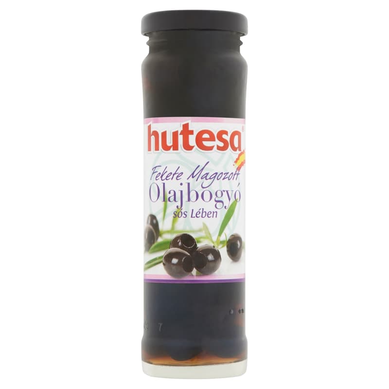 HUTESA Fekete Magozott Olajbogyó (140 g)