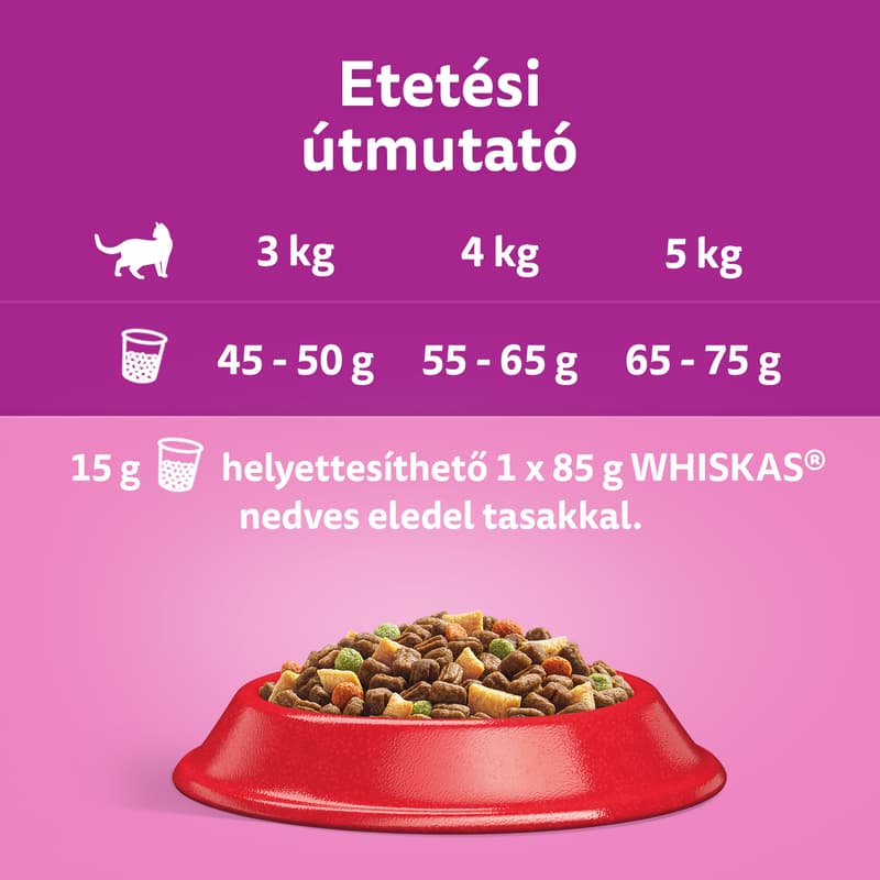 Whiskas száraz állateledel macskák számára marhahússal