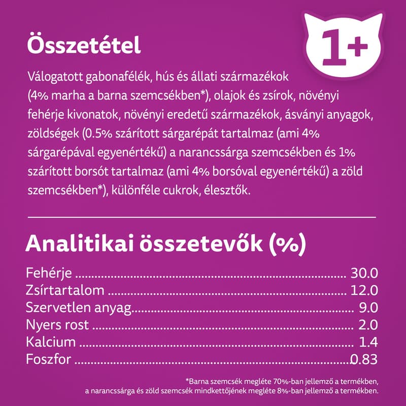 Whiskas száraz állateledel macskák számára marhahússal