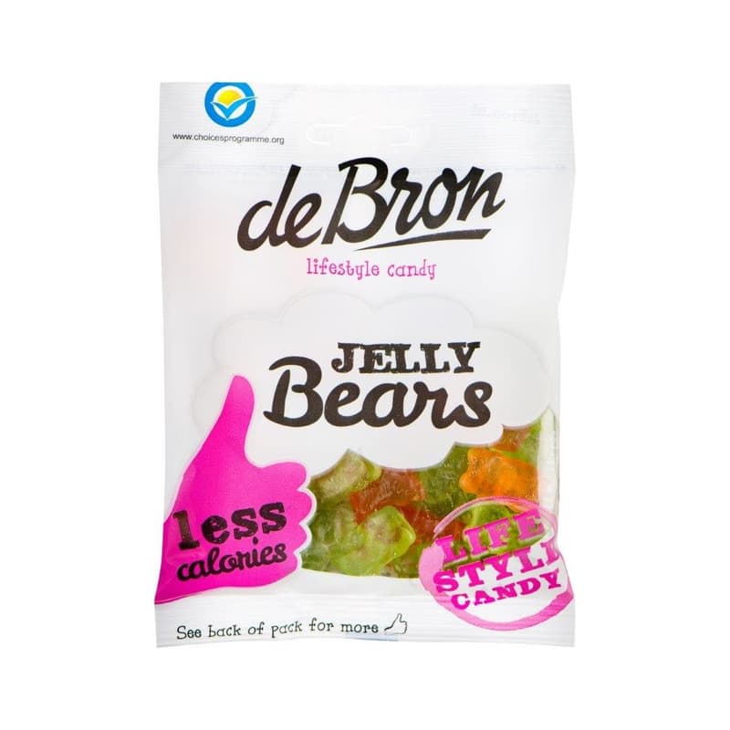 Debron Jelly Bears gyümölcsízű cukormentes gumicukor