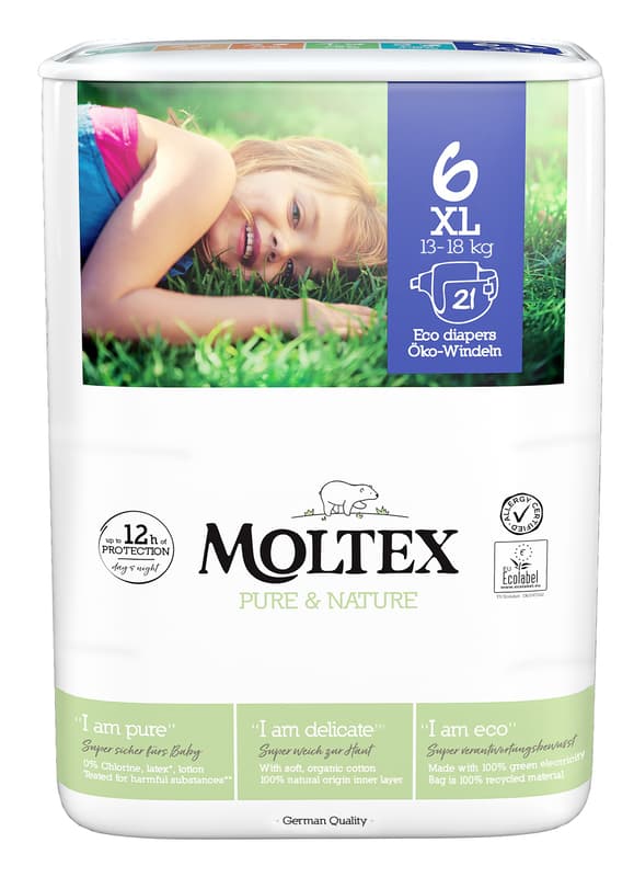 MOLTEX Pure & Nature ÖKO Nadrágpelenka 13-18 kg (6-os méret)