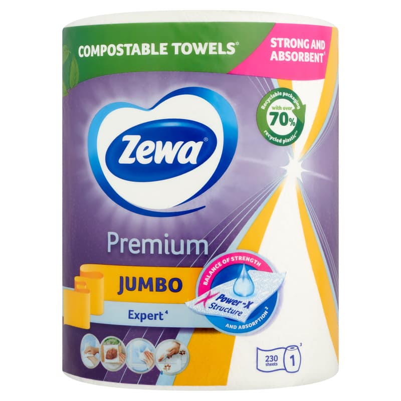 Zewa Premium Jumbo háztartási papírtörlő 3 rétegű 1 tekercs