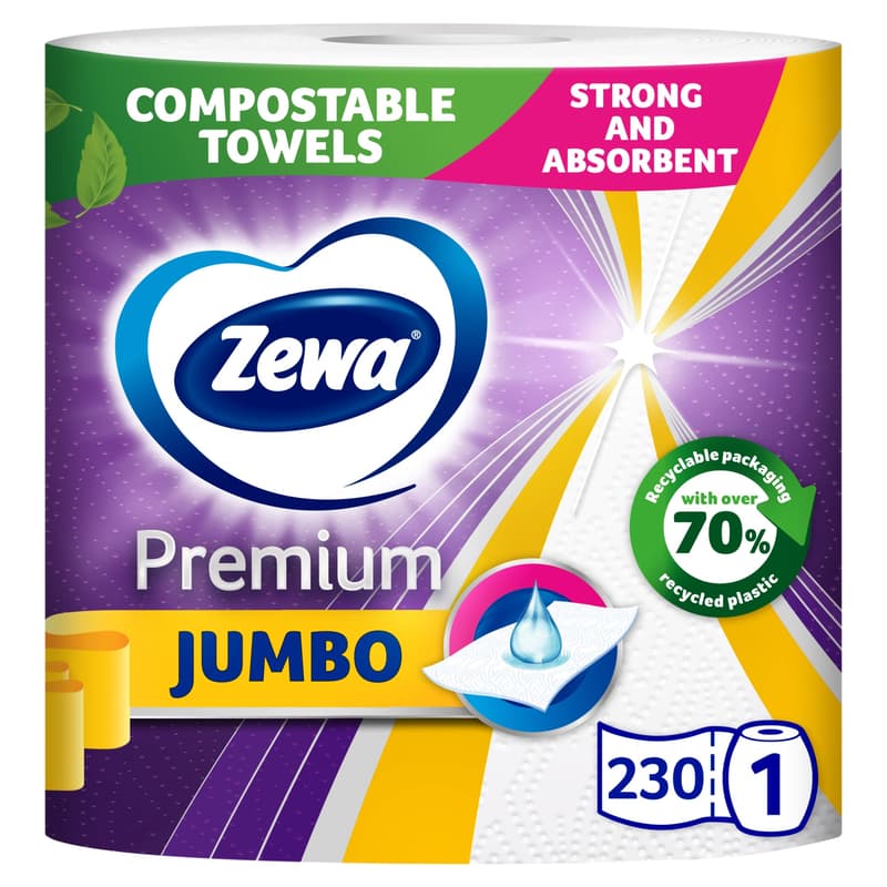 Zewa Premium Jumbo háztartási papírtörlő 3 rétegű 1 tekercs