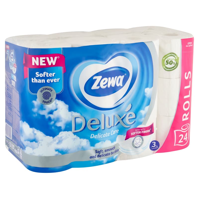 Zewa Deluxe 3-ply toilet paper Delicate Care