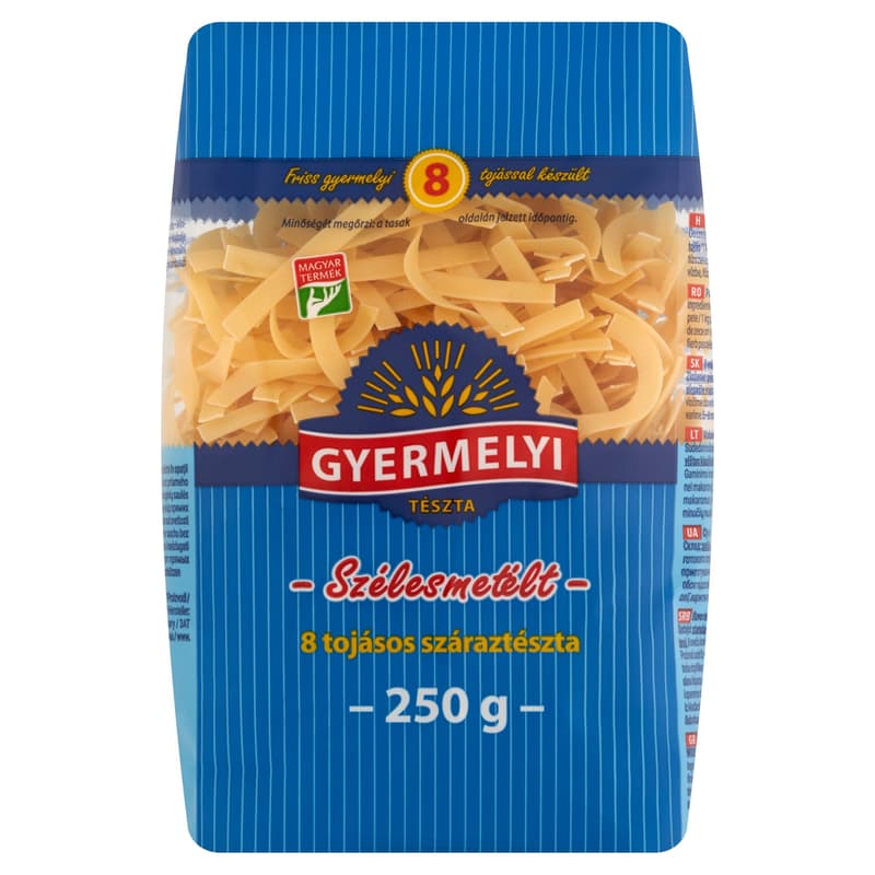 Gyermelyi szélesmetélt 8 tojásos száraztészta