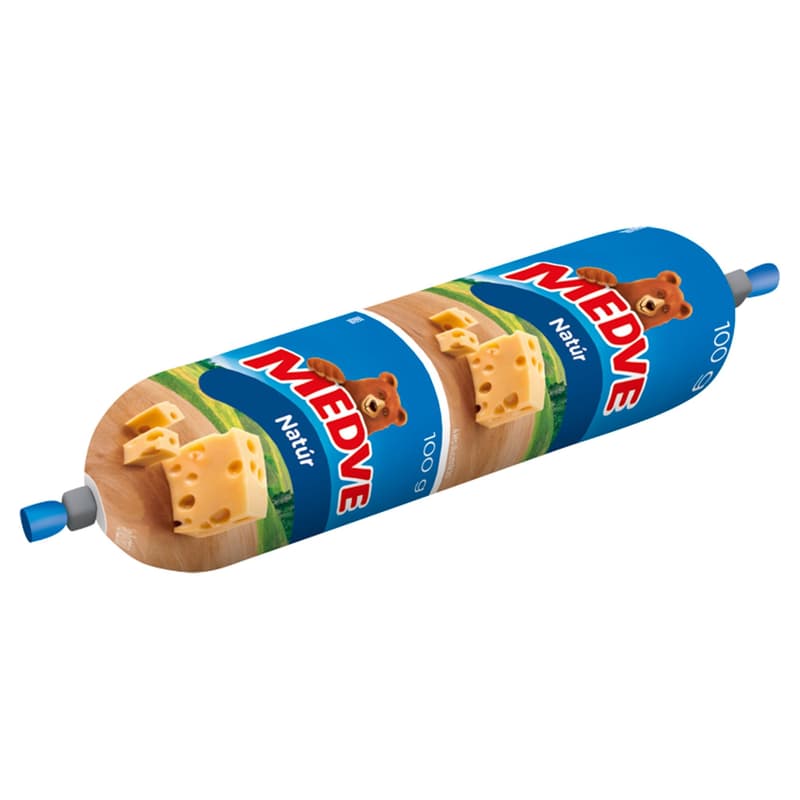 Medve Natúr kenhető, zsíros ömlesztett tömlős sajt