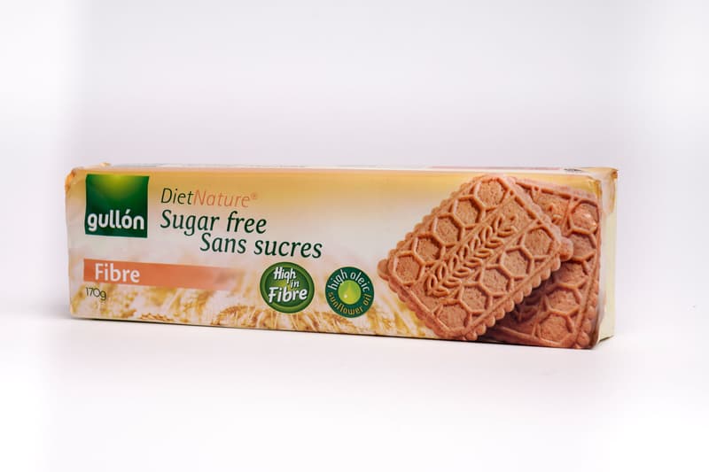 Gullon DietNature élelmi rostban gazdag cukormentes keksz, édesítőszerrel