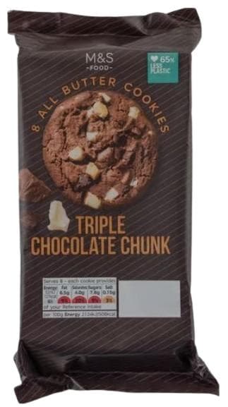 Marks & Spencer butter biscuits with Belgian food, milk & white chocolate pieces