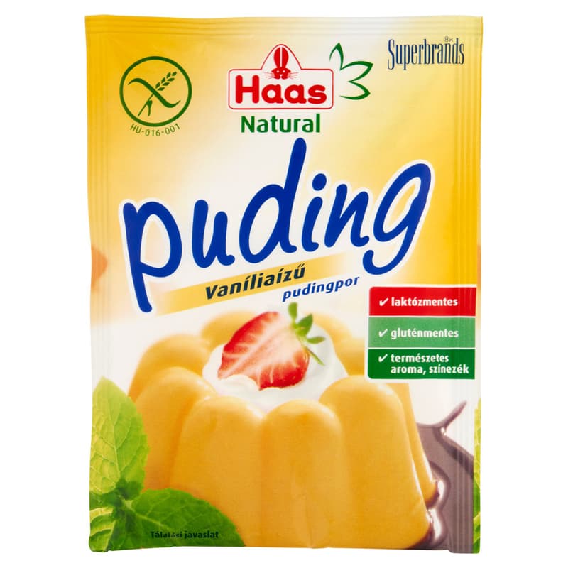 Haas Natural vanilla pudding powder