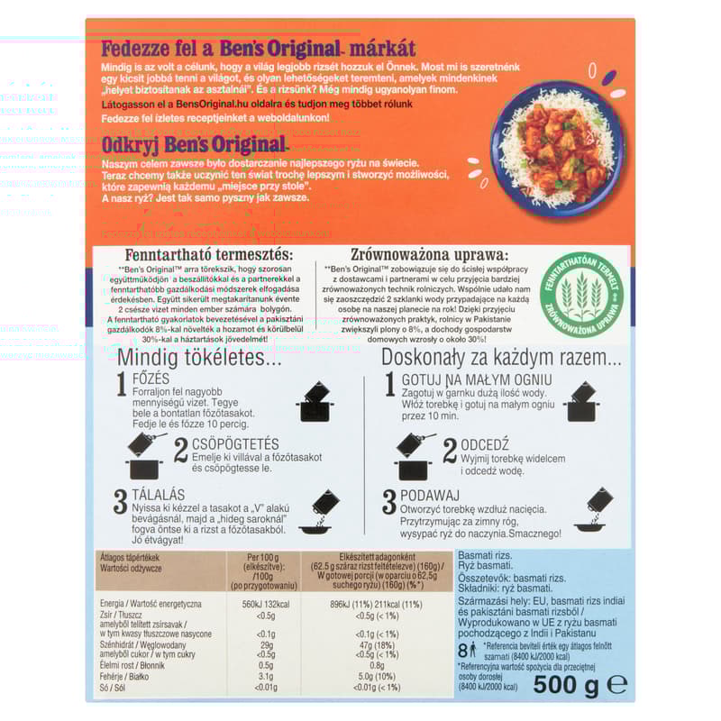Ben's Basmati főzőtasakos rizs