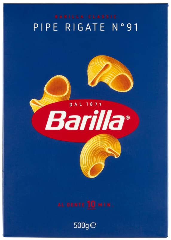 Barilla Pipe Rigate apró durum száraztészta
