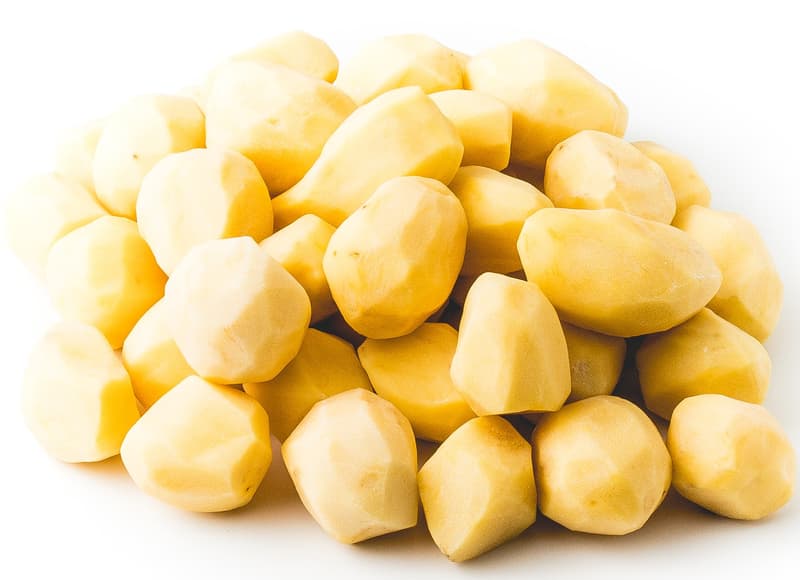Organic potatoes, peeled