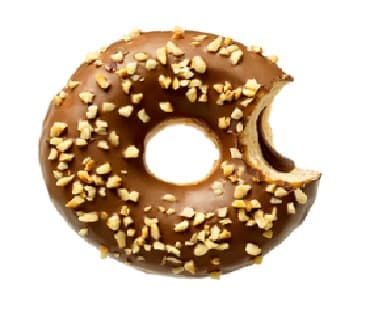 Hazelnut-cocoa Filled Donut with Hazelnut Flakes