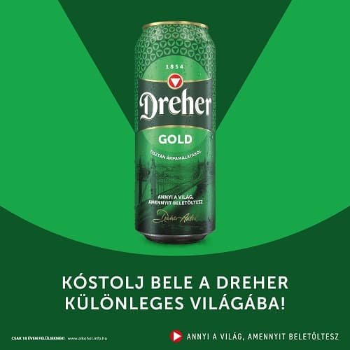 Dreher Gold quality light beer 5% (multipack 6)