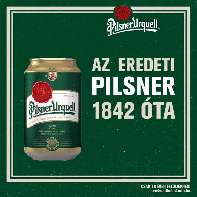 Pilsner Urquell quality light beer 4.4%