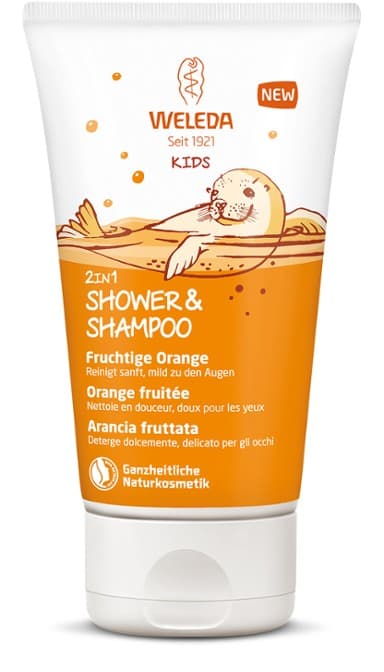 Weleda Gyümölcsös Narancs 2in1 tusfürdő és sampon