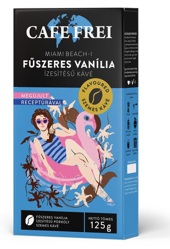 Cafe Frei Miami beach-i vanília szemes kávé fahéjas ízesítéssel
