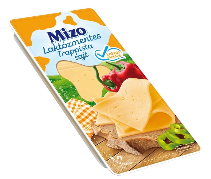 Mizo Laktózmentes Trappista szeletelt sajt