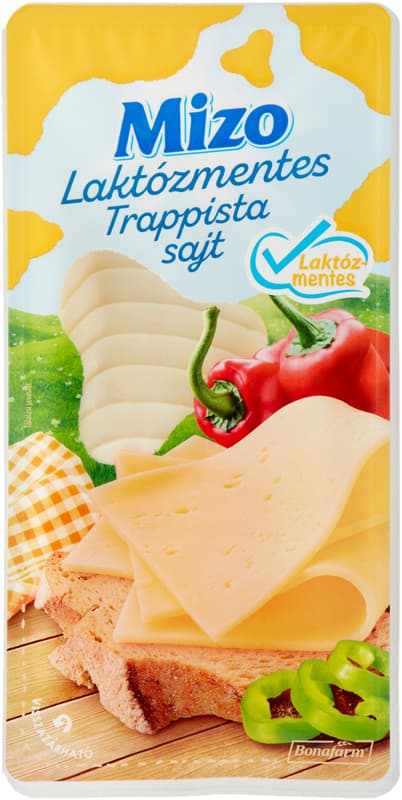 Mizo Laktózmentes Trappista szeletelt sajt