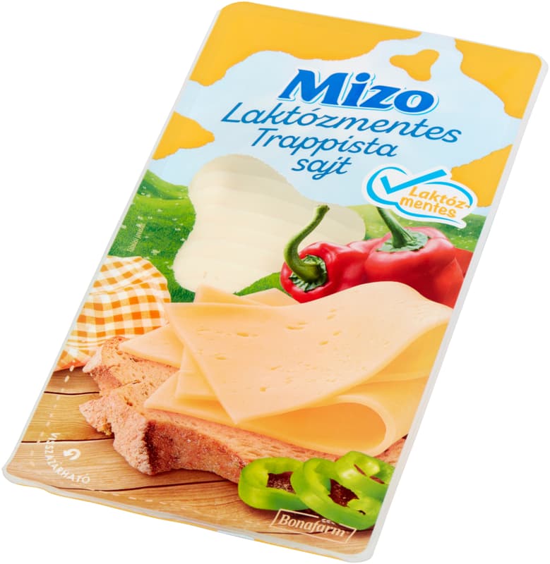 Mizo Laktózmentes Trappista szeletelt sajt