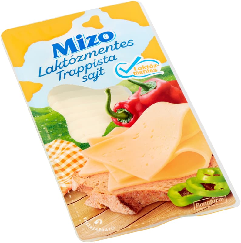 Mizo Laktózmentes Trappista szeletelt sajt