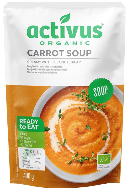 Activus BIO Vegán sárgarépa krémleves kókusztejjel
