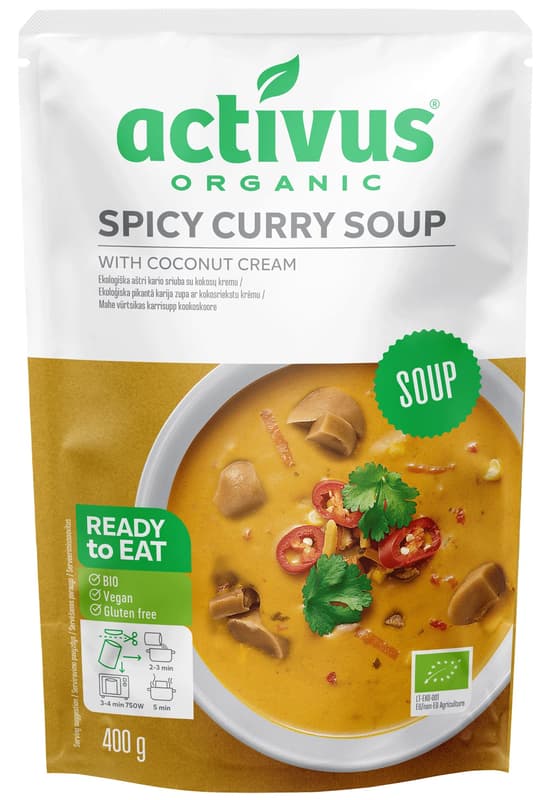 Activus BIO Vegán fűszeres curry krémleves