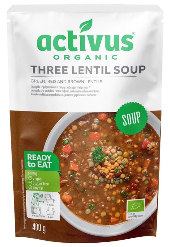 Auga Organic Vegan 3 Kinds of Lentil Cream Soup