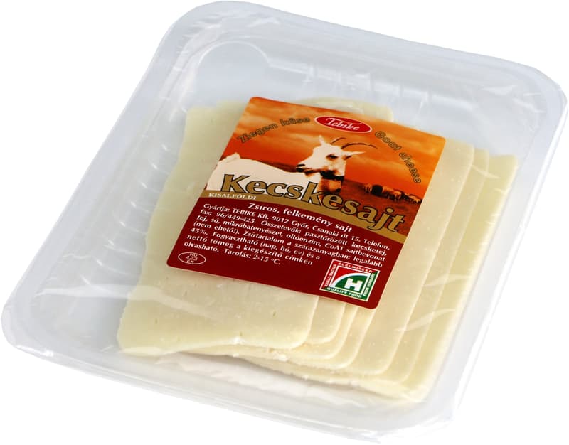 Tebike Kisalföldi kecskesajt szeletelt