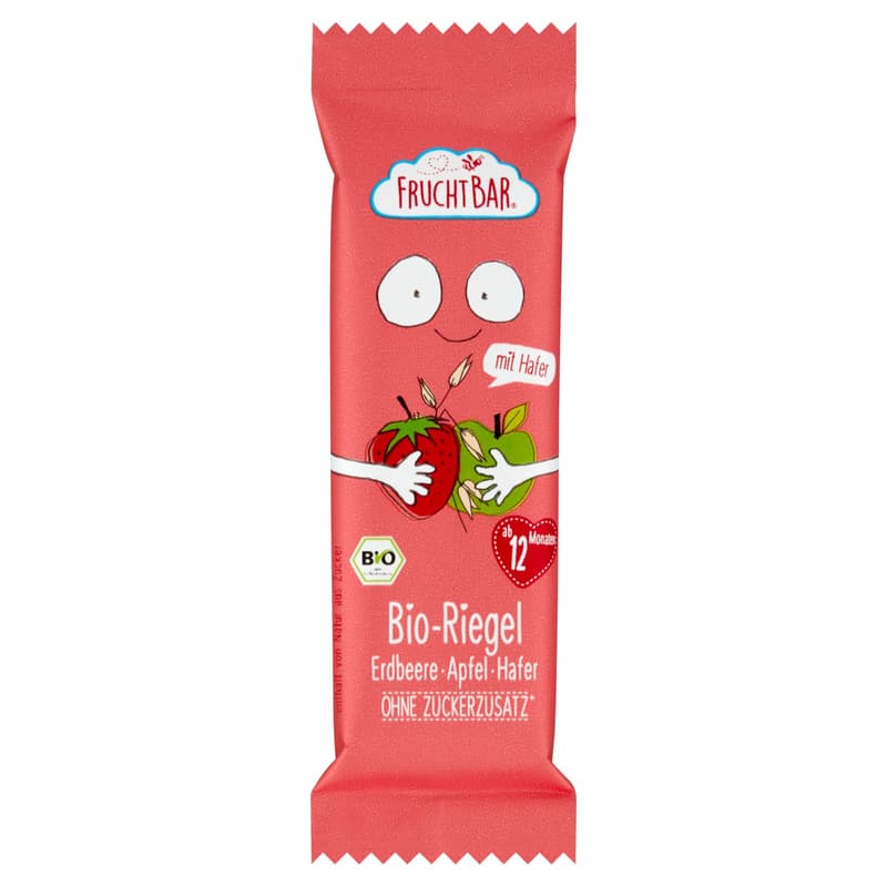 Fruchtbar Organic Strawberry Apple Oat Slice 12Hor