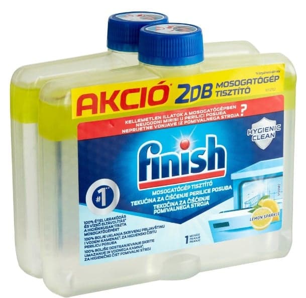 Finish mosogatógép-tisztító folyadék, Lemon 2x250ml
