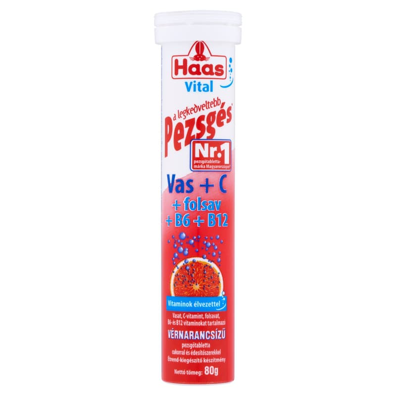 Haas Effervescent Tablets Iron + Vitamin C