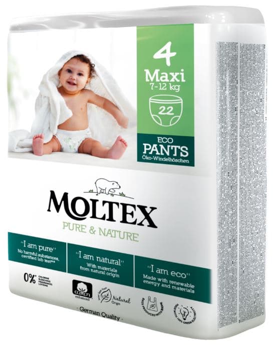 MOLTEX Pure & Nature ÖKO Bugyipelenka MAXI S4 7-12 kg