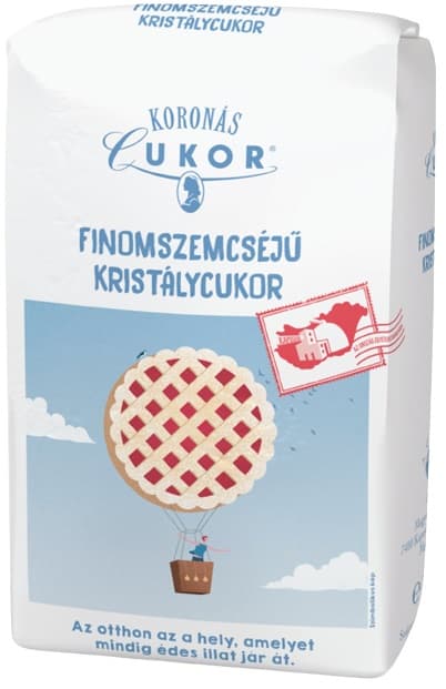 Koronás prémium finomszemcsés kristálycukor